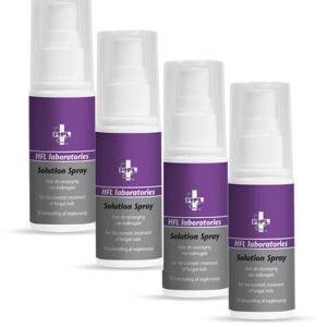 HFL Solution Spray - Cosmetische verzorging bij kalknagels en gevoelige huid - 4 stuks